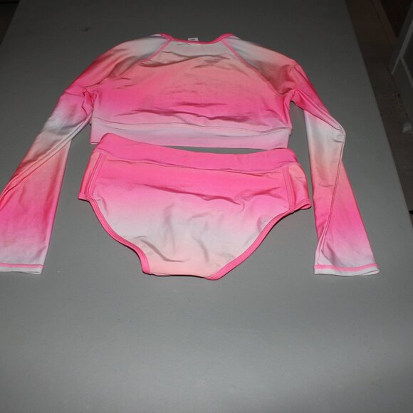 Pink & Orange 2 Pcs Rash Guard Set Size 14 - Picture 12 of 12